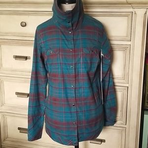 ExOfficio Alba Plaid Shirt Jacket, sz L